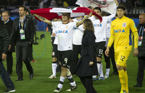 Comemorao dos jogadores do Corinthians no Mundial de Clubes de 2012