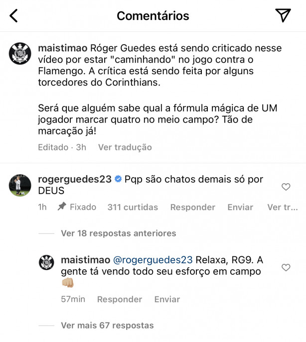 Roger Guedes responde crticas de Torcedores