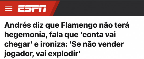 Andrs Sanchez acaba de fazer declarao sobre o Flamengo