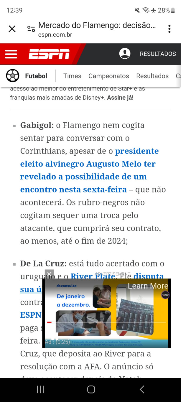 Flamengo descarta conversa com Corinthians...