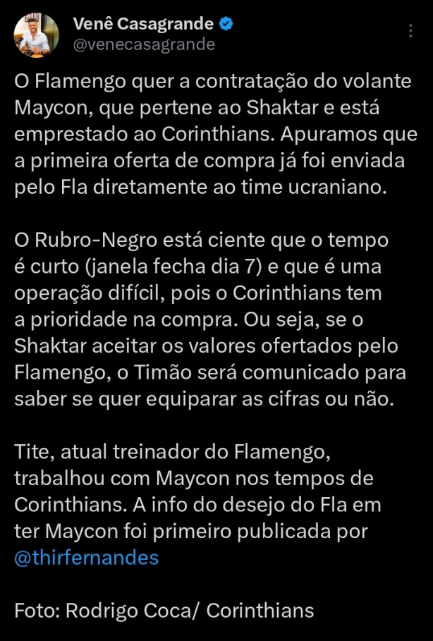Maycon no Flamengo