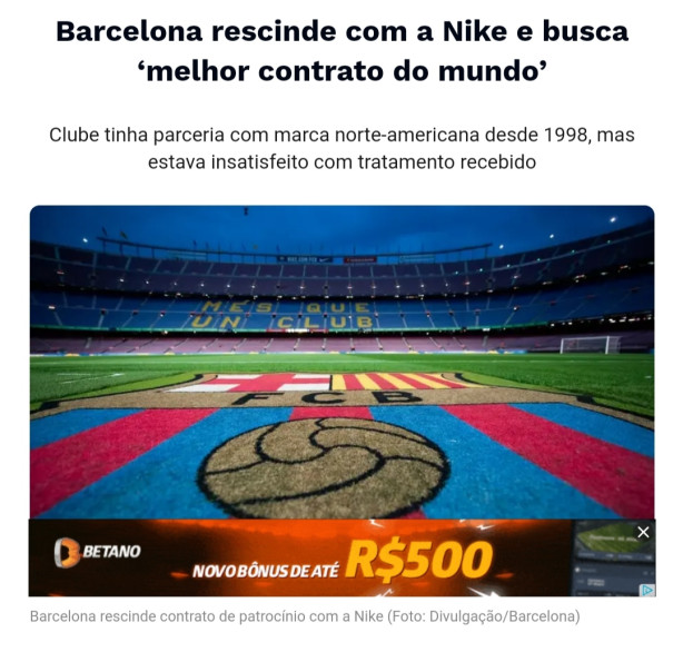 E sobre a Nike...