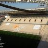 Imagem retirada de cima da cobertura da Arena Corinthians