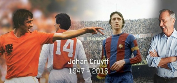 Cruyff morreu aos 68 anos