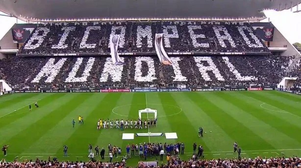 Arena Corinthians promoveu um mosaico no ltimo Drbi, pelo Brasileiro de 2017
