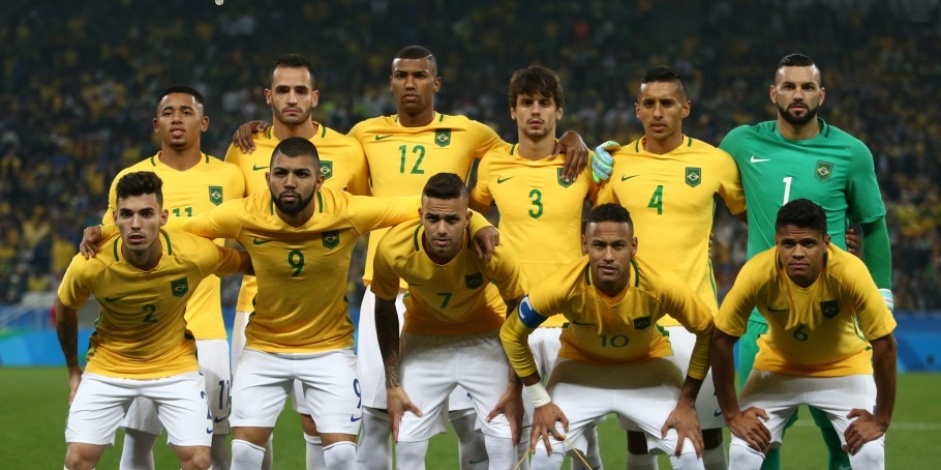Marquinhos, Renato Augusto e Luan foram titulares no duelo entre Brasil e Colmbia nas Olimpadas
