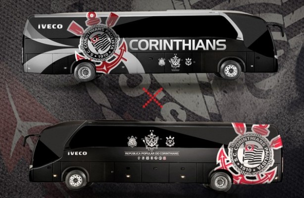Layout dos nibus do Corinthians