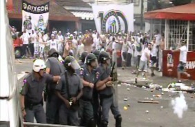 Polcia entrou em confronto com a organizada do Santos