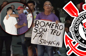 Romero atende f flamenguista aps cartaz na sada do Maracan