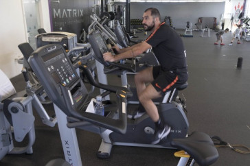 Danilo participou da atividade na �rea interna do CT