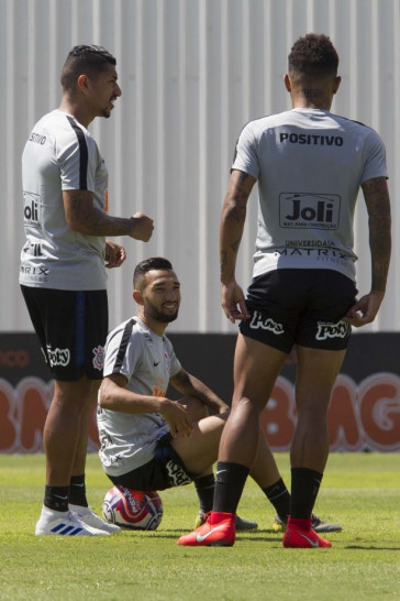 Clayson, Ralf e Gustavo no treino de hoje no CT