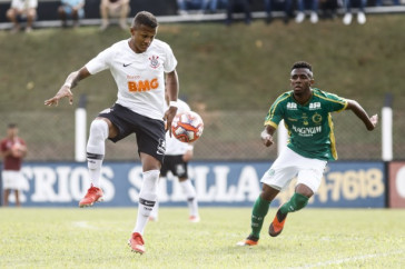 Corinthians durante vit�ria sobre o Guarani, pelo Campeonato Paulista Sub20
