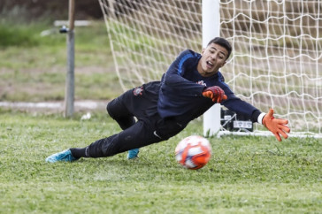 Matheus Donelli no treino do Sub-20 para duelo contra o Cuiab�, pela Copinha