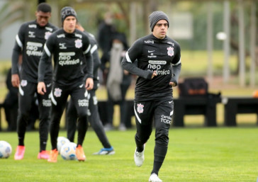 Fagner no �ltimo treinamento do Corinthians antes do Majestoso contra o S�o Paulo