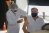 Vice-presidente do Corinthians  vacinado contra Covid-19 na Neo Qumica Arena