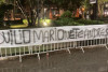 Torcedores estendem faixas no Parque So Jorge em novo protesto contra a diretoria do Corinthians