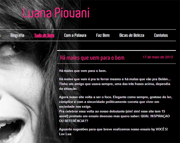 Luana Piovani no site