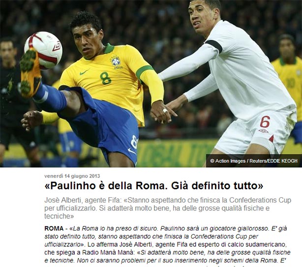 Reproduo do site Corriere dello Sport