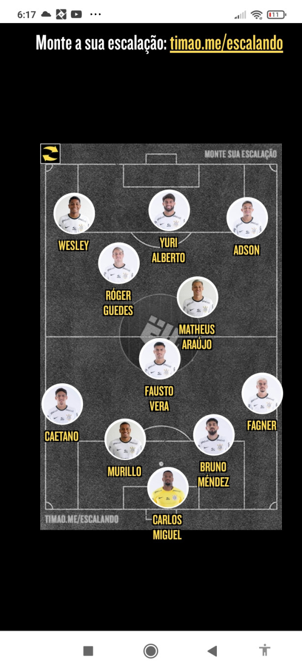 Eu testaria esse time, Caetano j� jogou na base de lateral