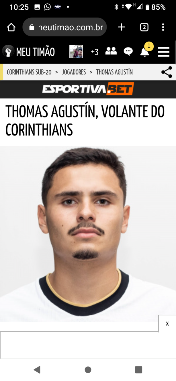 Thomas Agustin volante Argentino do Sub-20 do Corinthians?