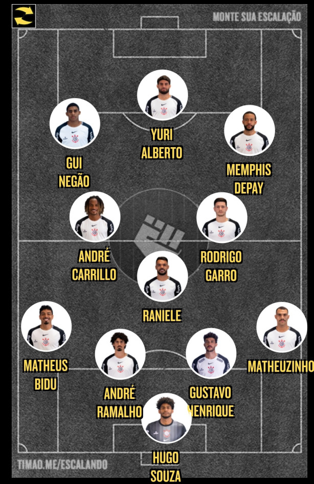 Forma��o ideal para todos os jogos.