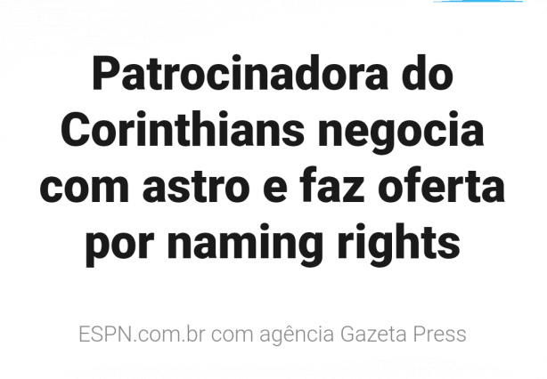 Vocs lembram da klar? Investiria pesado no Corinthians mas que por algum motivo deu errado!