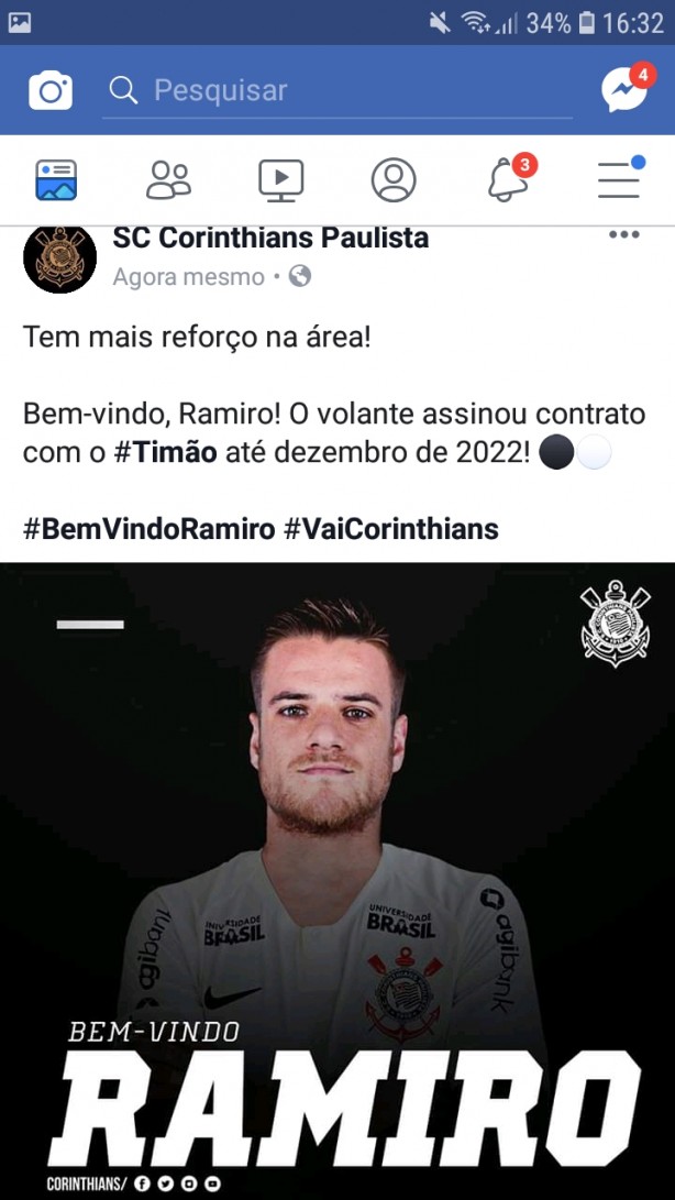 Corinthians acaba de anunciar Ramiro!