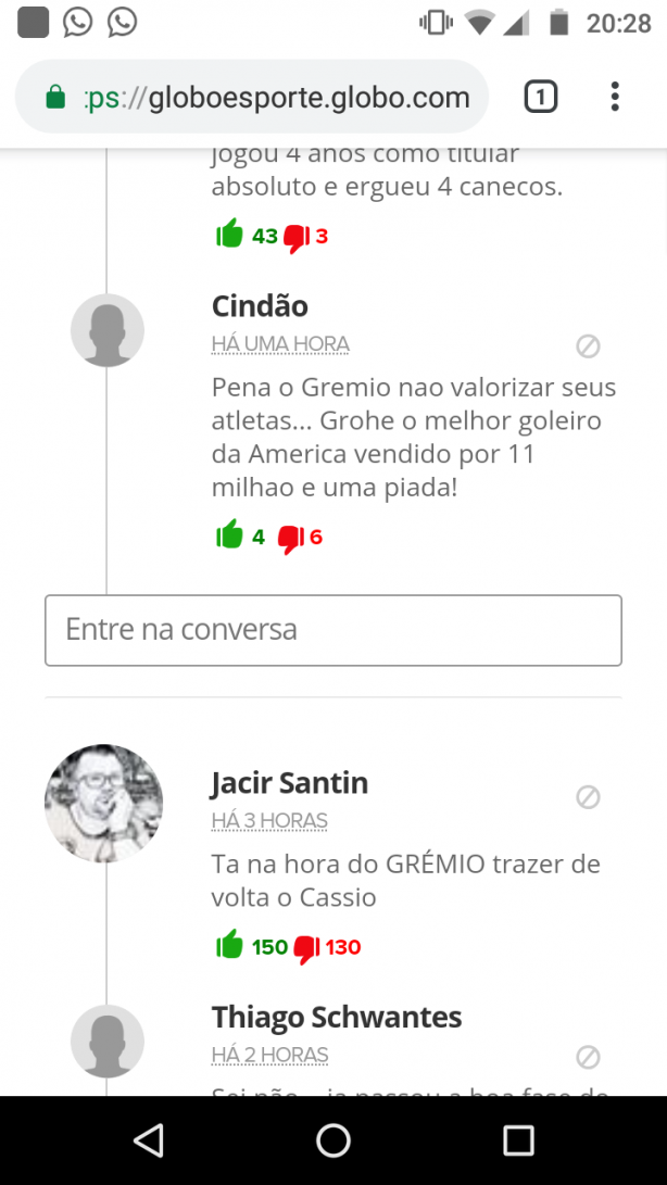 Olha os gremistas sonhando