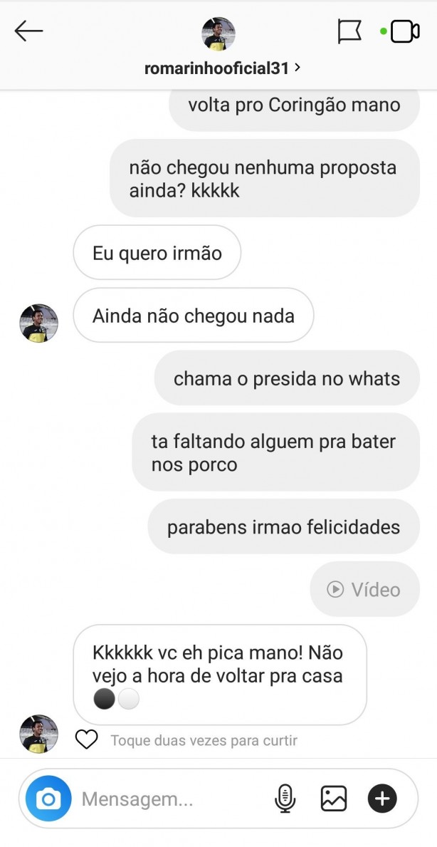 Campanha para o Romarinho voltar? Quem topa?