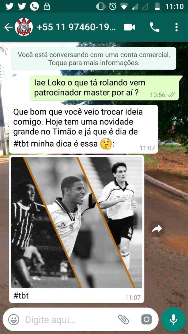 Mandando mensagem para o Loko da fiel