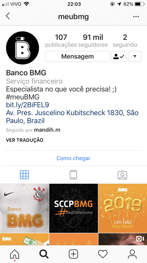 Vamos bater 100 mil no Instagram do Banco BMG
