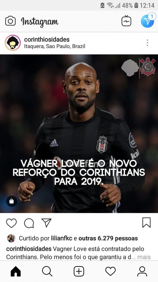 Vgner Love  o novo reforo do Corinthians