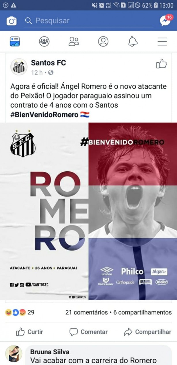 Romero no Santos?