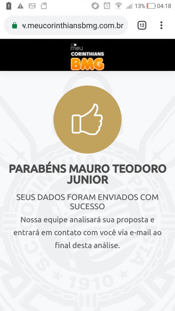 J� abri, a minha conta!