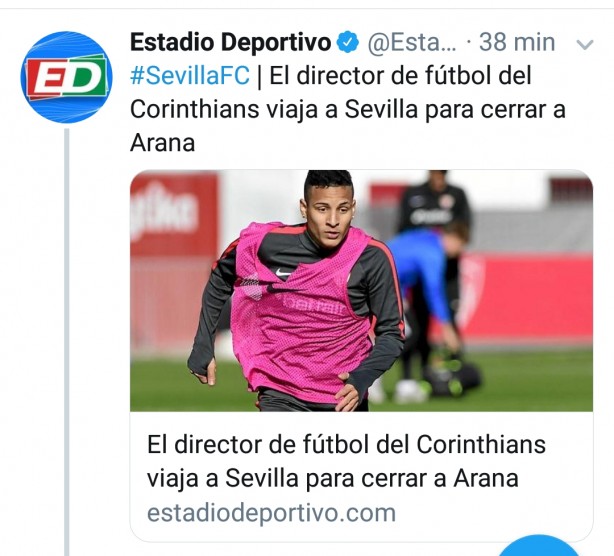 Agora vai, Arana vem ae.