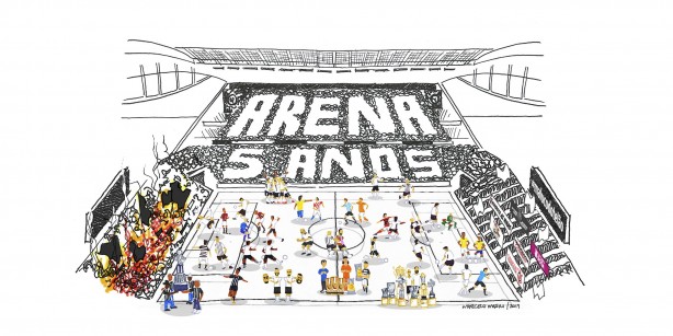 Arte feita para a Arena Corinthians