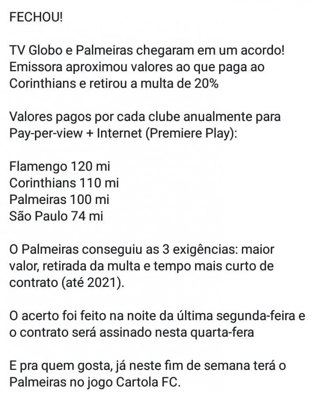 Globo vs Corinthians