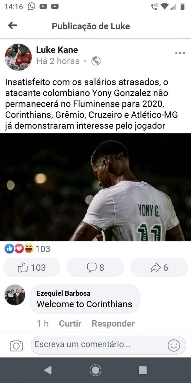 Corinthians "interessado" em outro jogador do Fluminense...