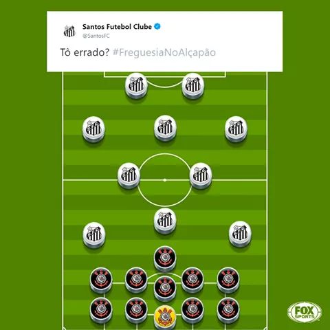 Santos zoando com o Corinthians