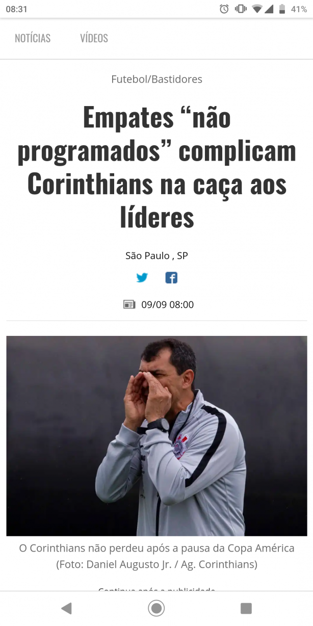 Reportagem da Gazeta esportiva parece piada, mas no  ..