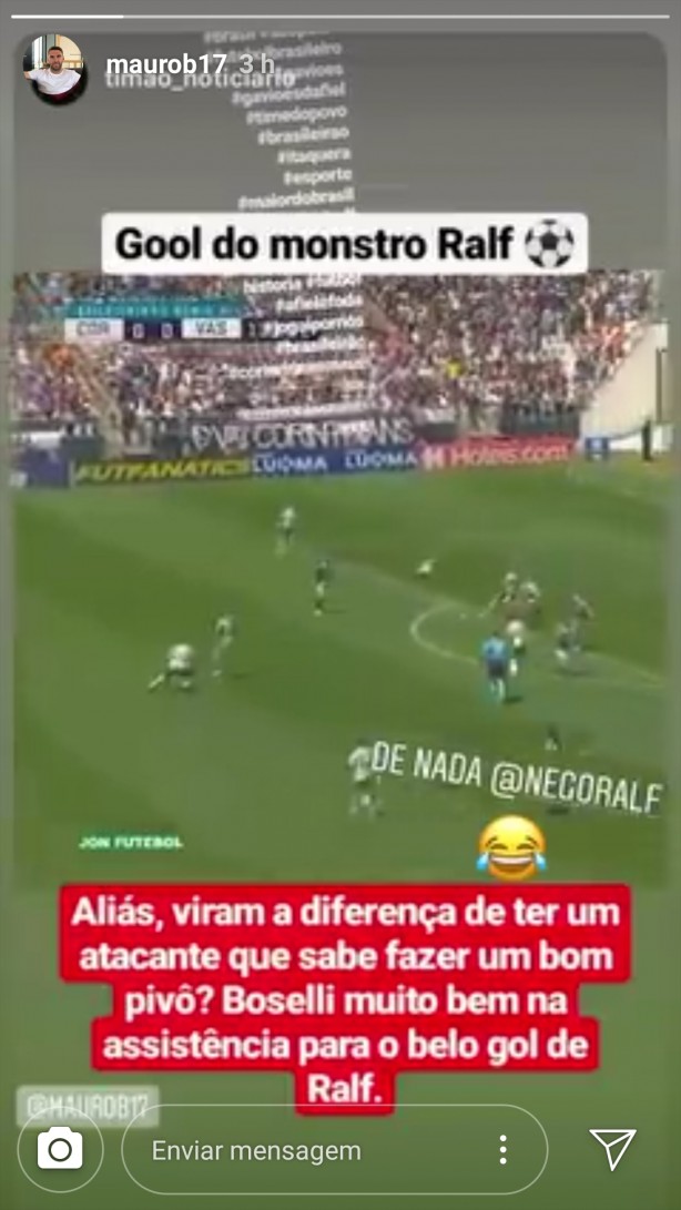 Boselli no seu instagram: