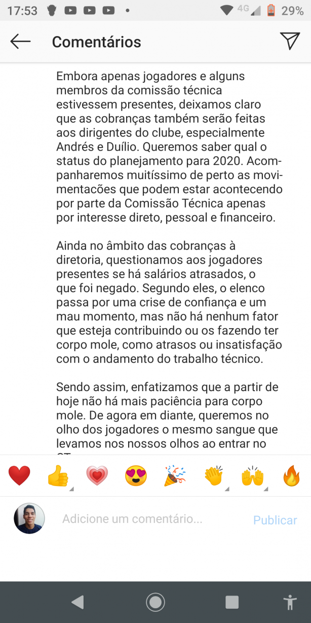 Reuni�o gavi�es e diretoria