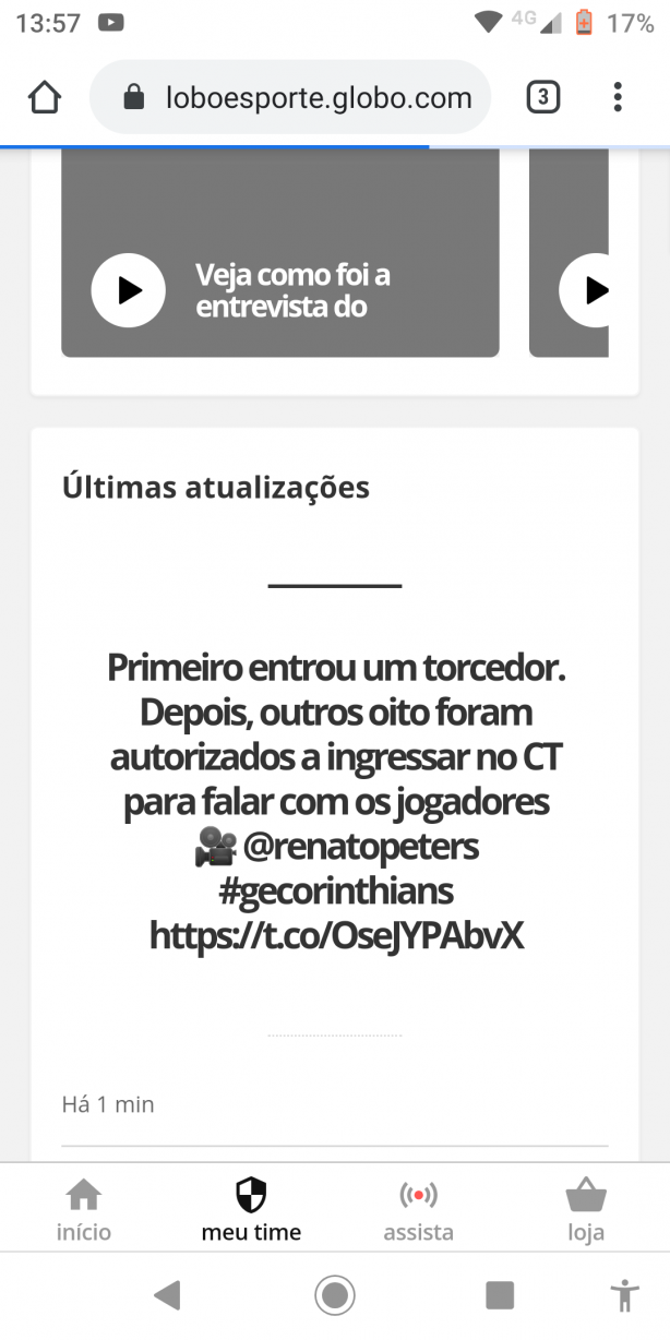Torcida no CT