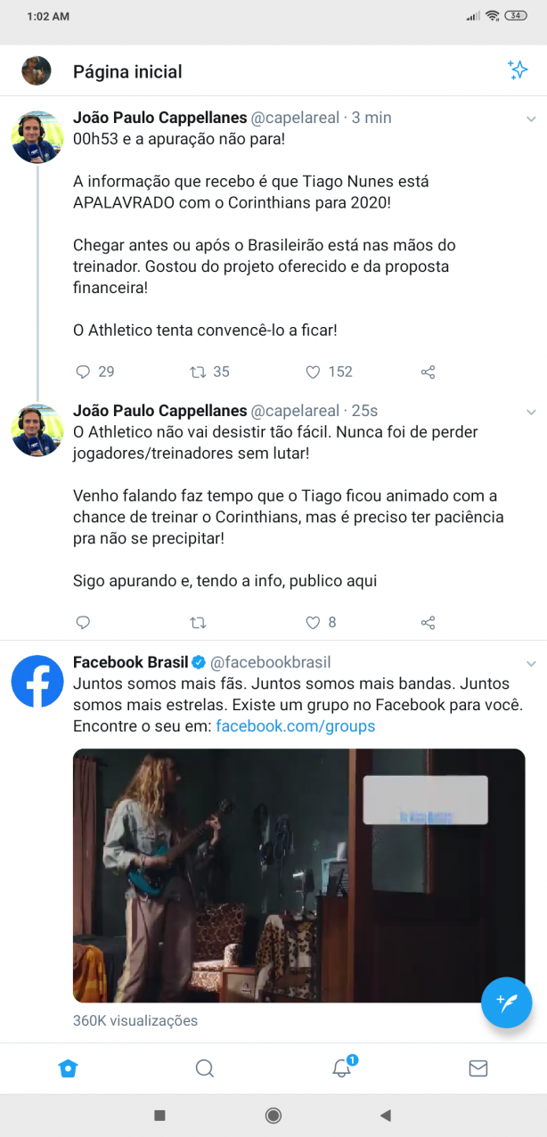 Informa��o Tiago Nunes na madruga
