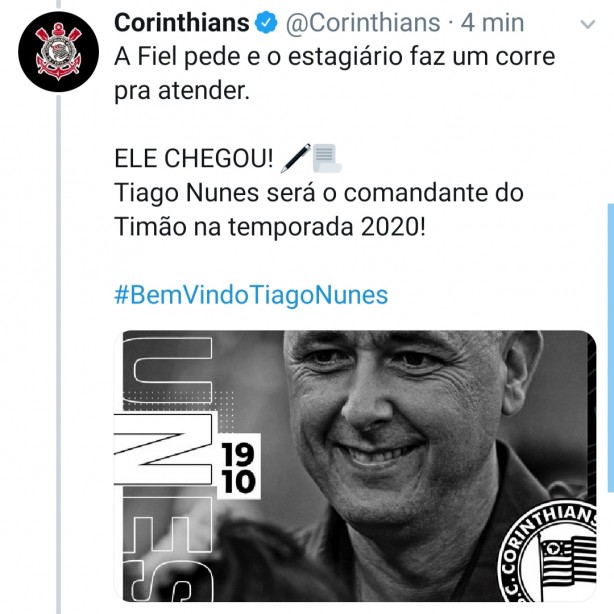 Tiago Nunes anunciado oficialmente