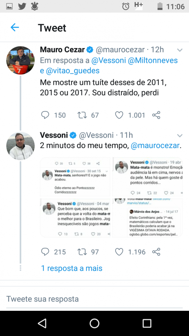 No twitter: Guerra entre Mauro Cesar e Vessoni!