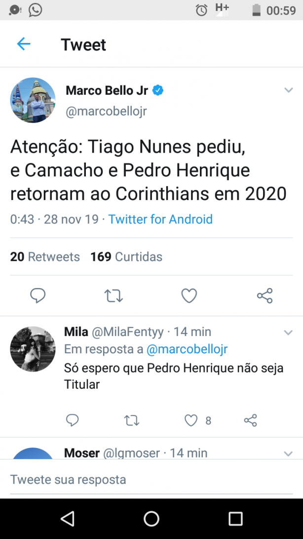 Informa��o: Pedro Henrique e Camacho