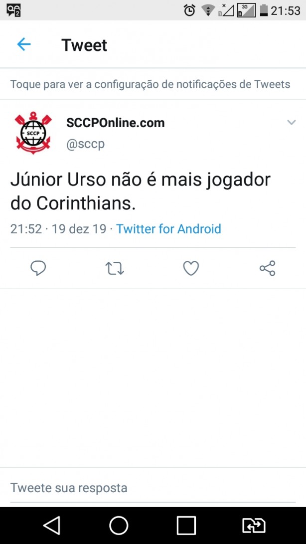 Jnior Urso no  mais jogador do Corinthians!