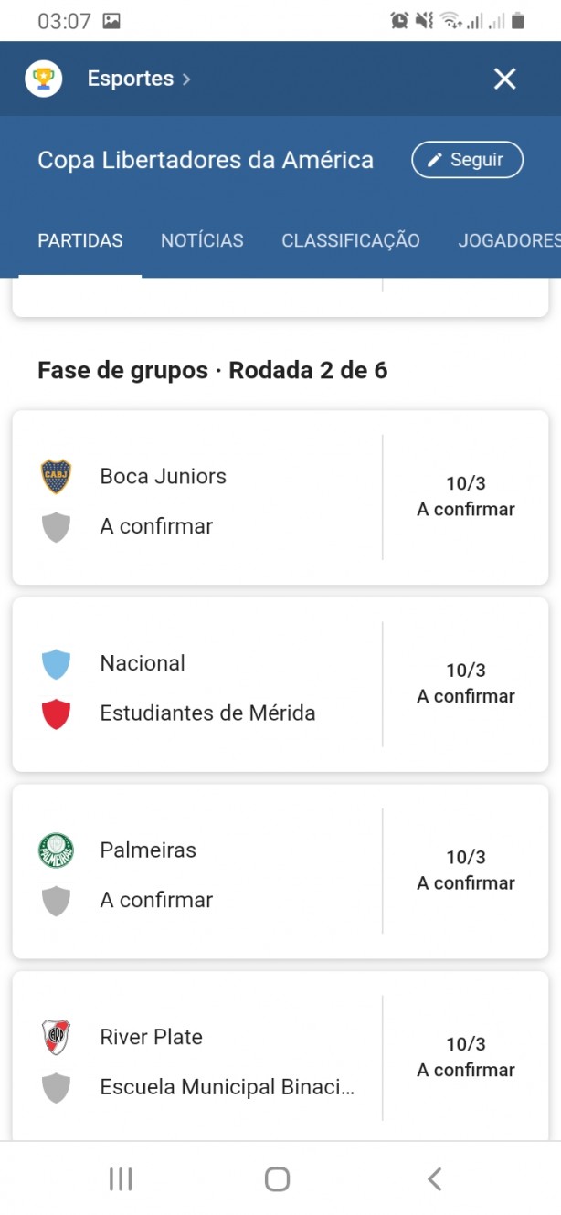 Partidas Libertadores