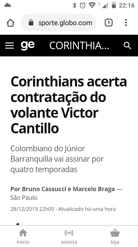 J� pode colocar no campinho, Cantillo.